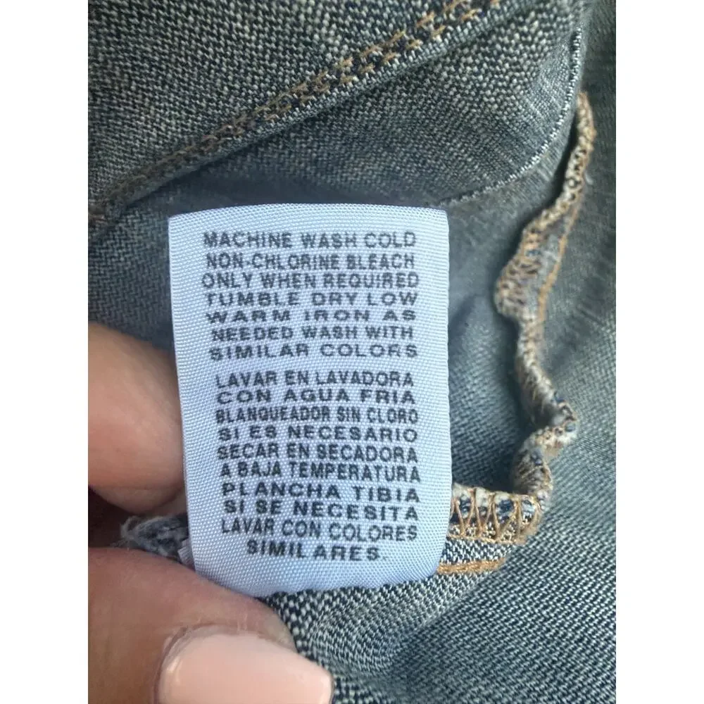 VTG Polo Jeans Ralph Lauren Women Denim Molly Jacket M Blue Utility Trucker Y2K - Picture 9 of 12